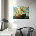 thumbnail image 3 of Nawypu  Salvador Dali Wall Art Butterfly - Ship with Butterfly Sails Canvas Art Print - Surrealist Painting - Butterfly Wall Decor for Bedroom Aesthetic Poster Unframed (12x16in/30x40cm), 3 of 4