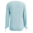 thumbnail image 6 of Yubnlvae Women's Top V-Neck Long Sleeve Loose-Fit Casual Button-Down Jacquard Shirt - Blue/Black/White/Green/Pink - S/M/L/XL/XXL/XXXL (Blue | L), 6 of 6