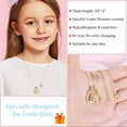 thumbnail image 3 of Turandoss Unicorn Necklace 14K Gold Plated Heart Pendant With Colorful Cz Crystals Birthday Gifts for 5 Year Old Girls, 3 of 8