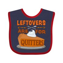 Inktastic Leftovers Are for Quitters with Pumpkin Pie Boys or Girls Baby Bib