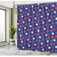 thumbnail image 5 of Ambesonne Patriotic Shower Curtain, American Flag Stars, 69"Wx75"L, Dark Blue White, 5 of 5