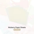 thumbnail image 7 of Uxcell Natural Fiber Mulberry Paper Sheets Tissue Washi Paper Design for DIY Craft Origami Card Making Beige 6x6 Inch, 7 of 7