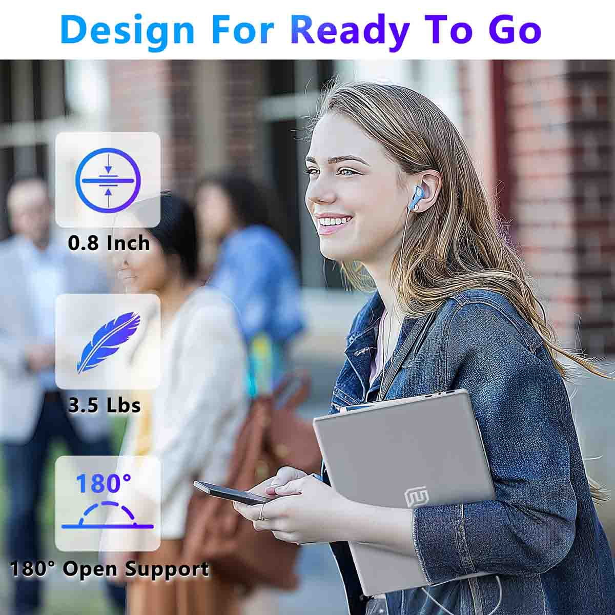 Chheart 16 Inch Gaming Laptop, Laptop Computer 2025 Windows 11 Pro, 16GB RAM 1TB SSD, Intel 12th Gen N100 Processor(up to 3.4GHz), Backlit Keyboard, Fingerprint Unlock, FHD 1920 * 1200