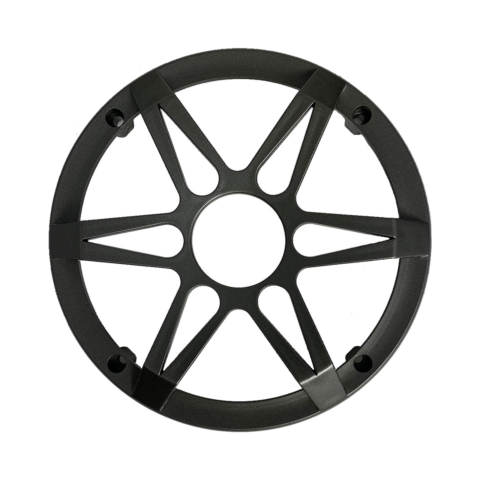 1 Pair (QTY 2) of Enrock Marine 6.5" 4-Ohm 120 Watt Peak Power Waterproof 2-Way Coaxial Speakers with MultiColor LED Lighting - Bundle Combo with Chrome and Charcoal Grilles
