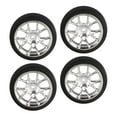 thumbnail image 2 of Almencla 4Pcs RC Tyre Replacements Wheel Rim and Tires Set for 1:18 RC on Road Truck Repalces Spare Parts DIY Modification Argent, 2 of 8
