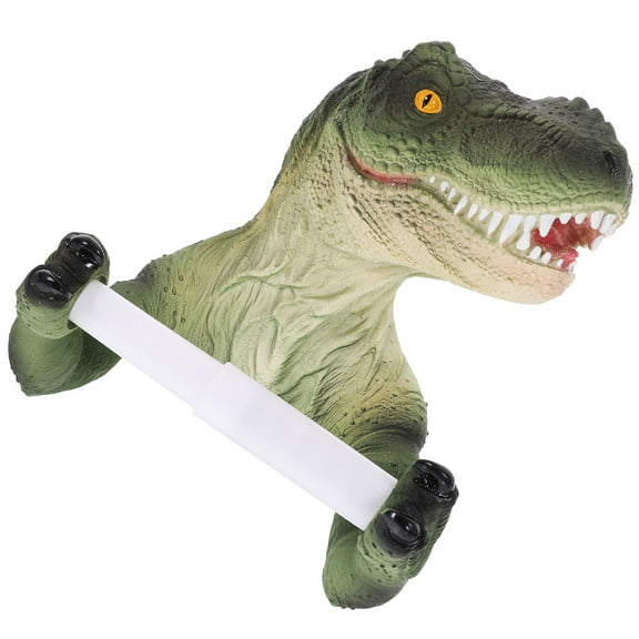 IDEANATEGRATE 1Pack Dinosaur Toilet Paper Holder Shape Resin Material for Bathroom Paper Towel Storage and Decoration