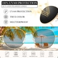 thumbnail image 5 of Sunier Round Polarized Trendy Sunglasses for Women Metal Frame Retro Shades, 5 of 7
