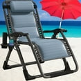 thumbnail image 3 of Lilypelle Zero Gravity Chair, Lawn Recliner, Reclining Patio Lounger Chair, Folding Portable Chaise with Headrest,Cup Holder, 3 of 8