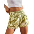 thumbnail image 1 of SAYOO Pantalones cortos holgados informales de verano para mujer, pantalones cortos elásticos de cintura alta con estampado abstracto, ropa de playa SAYOO  Moda，ocio, 1 of 9