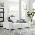 thumbnail image 2 of Modular Sofa, White, Fabric, Modern Contemporary French Country, Living Lounge Cafe Room Hotel Lobby Hospitality, 2 of 10