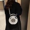 thumbnail image 6 of Wiywef Round Handbag Pu Leather Shoulder Bag for Women, Fashion Crossbody Bag Small Round Tote Bag Casual Purse Handbag, 6 of 7