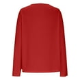 thumbnail image 6 of Long Sleeve Shirts for Women Solid Color Crew Neck Casual Fall Tops Comfortable Soft Basic Tee Everyday Wear Cute Teacher Outfits, 6 of 8