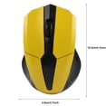thumbnail image 1 of Souris Sans Fil 2.4Ghz 1200DPI Réglable pour Maison Bureau Ordinateur Jeu Optique Souris Sans Fil, Jaune, 1 of 10