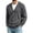 a01Gray, variant on LODIENY Men Baggy V Neck Cardigan Sweater Long Sleeve Fall Casual Knit Cardigans Button Down Classic Fit Daily Sweaters Navy XXXXL