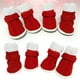thumbnail image 4 of 4 unids perros mascotas zapatos de invierno botines a prueba de viento zapatos antideslizantes botas para perros mascotas para perro mascota 1 yardas roja, 4 of 5