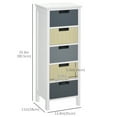 thumbnail image 3 of HOMCOM Commo 5 Tiroirs, Commode, Armoire de Rangement Tour pour Salon, Salle de Bain, Entrée, 3 of 10
