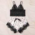 thumbnail image 4 of Puntoco Mujer Casual Satén Encaje Costura Ropa De Casa Sexy Tirante Chaleco Traje Liquidación Puntoco Puntoco-3644, 4 of 8