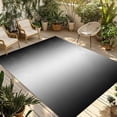 thumbnail image 2 of Outdoor Rug 3x5 ft Ombre White Black Outdoor Large Area Rug Non Slip Rubber Gradient Color Front Door Mat RV Rug Camping Carpet Patio Outdoor Rugs for Backyard Balcony Deck Porch Indoor, 2 of 9
