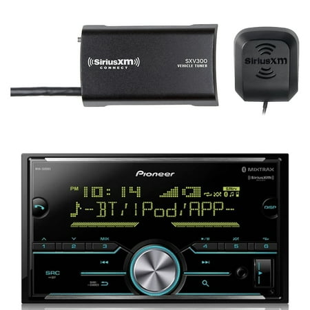 Pioneer Tuner 3d Pioneer MVH-S600BS Vehicle Digital Media 2DIN Receiver with Enhanced Audio Functions (Black), New SiriusXM SXV300v1 Satellite Radio Connect Vehicle Tuner Kit for Satellite Radio ()
