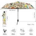 thumbnail image 3 of FORMRS Travel Umbrella Folding Auto Open Close Windproof Rain UV Protection, Beige Cartoon Animals, 3 of 8