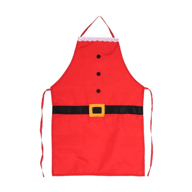 Delantal, Delantal navideño de Color Rojo para Fiesta navideña, Delantales de Cocina, compactos y livianos