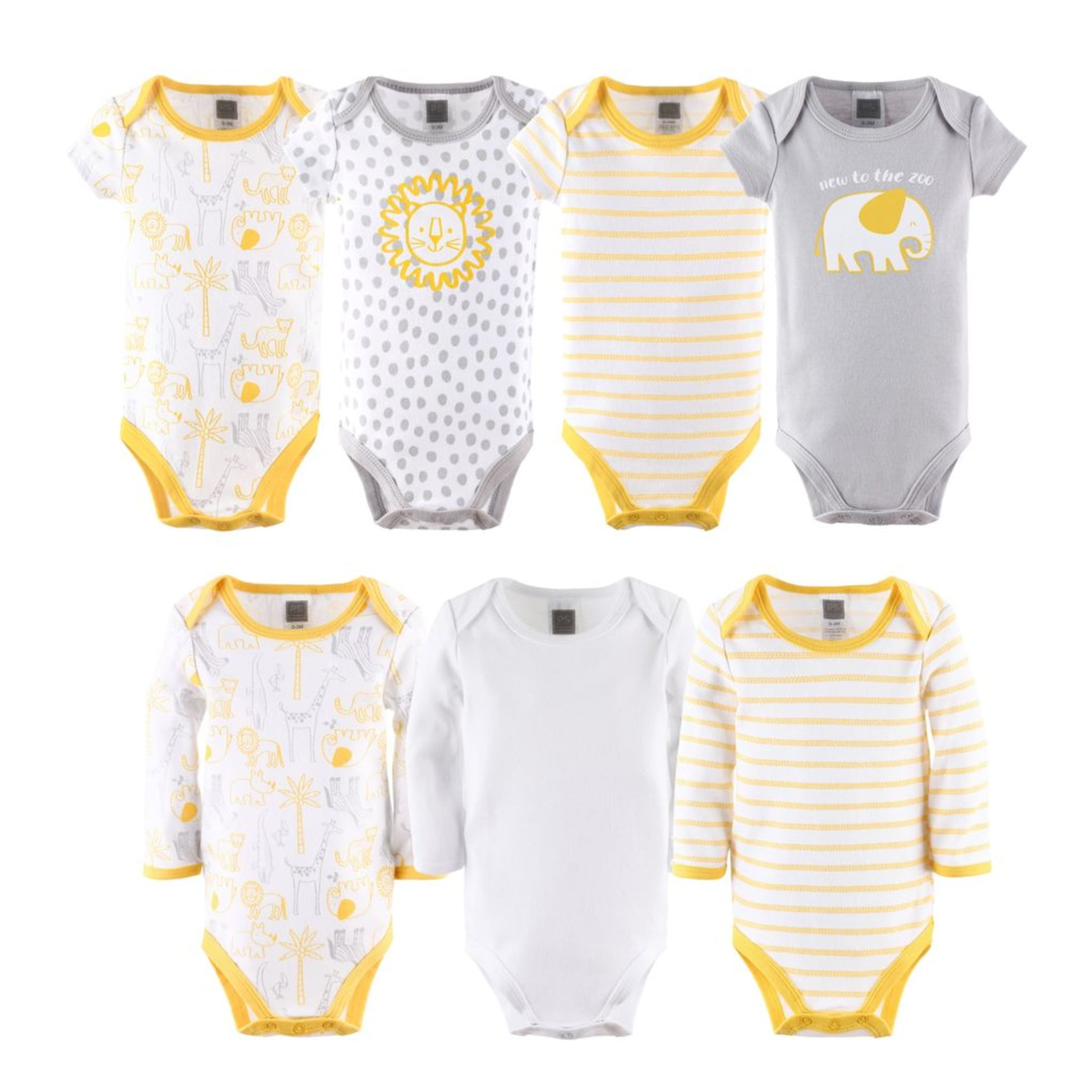 The Peanutshell Newborn Layette Gift Set for Baby Boys or Girls, Yellow Safari, 23 Essential Pieces, 0-3 Months