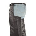 thumbnail image 6 of Dealer Leather C332-RC-8XL Mens Leather Chaps with Gathered Fitting - 8XL, 6 of 8