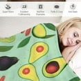 thumbnail image 3 of Nawypu  Cute Avocados Throw Blanket Cartoon Green Avocado Cozy Plush Warm Lightweight Travel Blankets for Bedroom Living Rooms Sofa Beds Office, 3 of 6