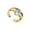 Style 8, variant on Women's Adjustable Heart Flower Butterfly Open Ring with Cubic Zirconia Gold Plated Copper Statement Dainty Band Style 1