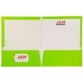thumbnail image 3 of JAM Paper Laminated Two Pocket Glossy Folders, Lime Green, Bulk 100/Box, 3 of 5