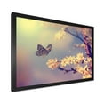 thumbnail image 2 of Designart 'Ancient Butterfly Flying To A White Flower' Traditional Framed Art Print, 2 of 4