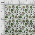 thumbnail image 2 of oneOone Viscose Jersey Light Mint Green Fabric Floral Sewing Material Print Fabric By The Yard 60 Inch Wide, 2 of 4