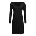 thumbnail image 3 of Ekouaer Button Down Nightgown for Women Long Sleeve Sleepwear V Neck Nightshirt Boyfriend Pajama Dress Sleep Dress, 3 of 6