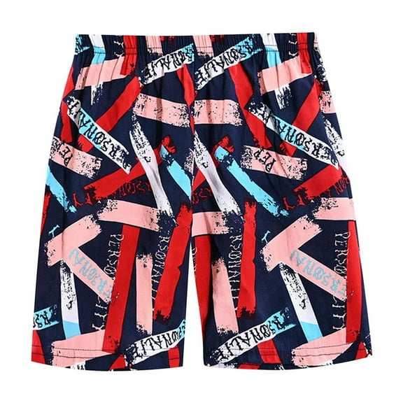 ZACPNCV Teen Boys Swim Trunks Quick Dry Swimwear Bathing Suit for Big Boys Summer Beach Swim Boards Shorts Dark Blue 6-7 Years