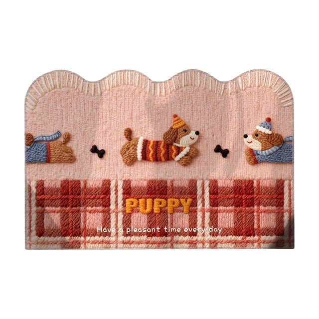 Specollect 4 Pcs Valentines Day Non-Slip Kitchen Mat, Absorbent Dirt Proof Washable Floor Rug for Entryway Door Bathroom Sink, Polyester Cushioned Decor 40×60cm