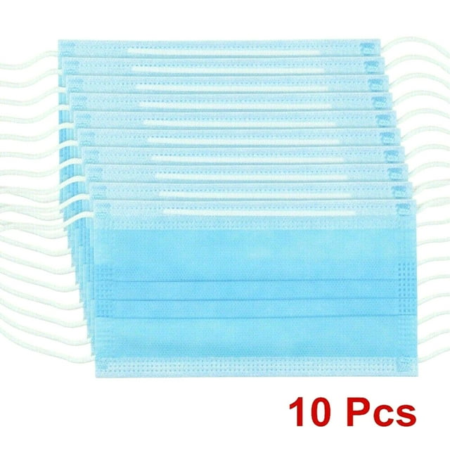 kurtrusly Kids Disposable Face Mask Non-woven Fabric Hygiene Dust Masks with Elastic Ear Loops 10pcs