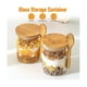 thumbnail image 5 of Frascos de vidrio con tapa de bambú y cucharas, con tapa hermética, contenedores de vidrio para almacenamiento de alimentos de 15 oz/450 ml, 9 unidades, 5 of 5