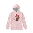 thumbnail image 3 of Suhoaziia Sweatshirt for Youth Girls 11-13 Novelty Pink Spotted Mushroom Hedgehog Hoodies Fall Soft Durable Elastic Outdoor Activities Sports Jumper, 3 of 7