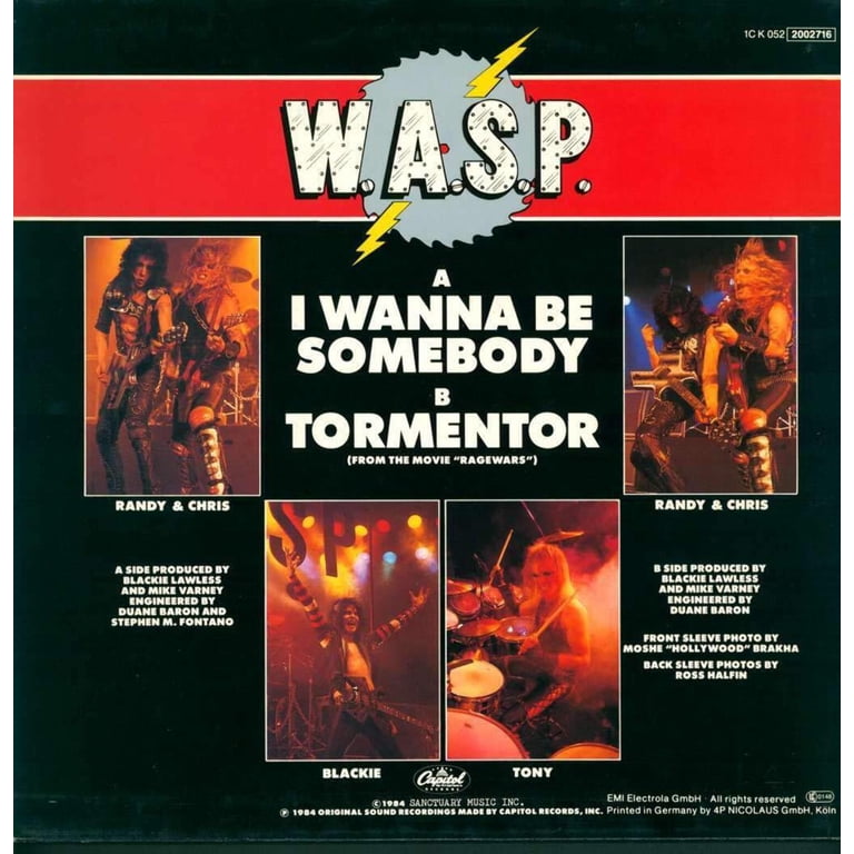 W.A.S.P. - I Wanna Be Somebody - Music & Performance - Vinyl