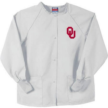 Gelscrubs Unisex White NCAA Oklahoma Sooners Nurse Jacket