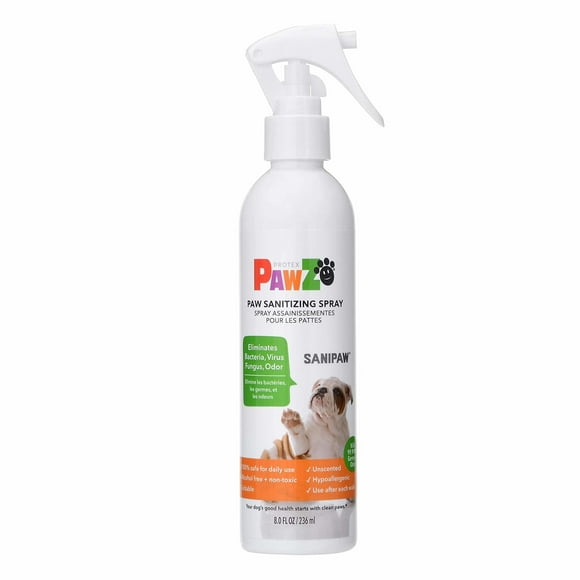 Limpiador de patas y eliminador de olores en aerosol Protex PawZ SaniPaw