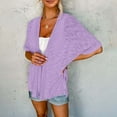 thumbnail image 6 of Jxximdong Tshirts for Women Womens 2023 Summer Lightweight Cardigan Short Sleeve Open Front Casual Loose Cover Ups Tops Blouse Purple Summer Tops M, 6 of 9