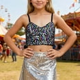 thumbnail image 2 of MuXiKeJi Clothes Girls Carnival Adjustable Strap Sequin Crop Top for Kids and Teens, 2 of 4