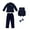A Navy Blue Jacket 4PCS, variant on Kids Youth Formal Dress Suits Set for Boys 4PCS Toddler Gentleman Outfit Fall Winter Suit Jacket + Vest + Pants +bowtie Solid Colour Flower Girl Dresswear Outfit Size 5-16T