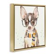 thumbnail image 3 of Stupell Industries Traditional Hipster Chihuahua Puppy Watercolor Gold Floating Frame Canvas Art, 18 x 18, by Main Line Art & Design, 3 of 7