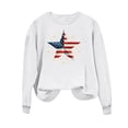 thumbnail image 5 of GaThRRgYP Womens Everyday Long Sleeve Round Neck Top,Ladies Long Sleeve Round Neck Independence Day Casual Printed Top White XXXL, 5 of 5