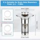 thumbnail image 4 of Bathroom Sink Stopper, Sink Drain Strainer for 1.1-1.45 Inch, Upgraded Pop Up Filter with Basket Hair Catcher 1pc Silver, 4 of 4