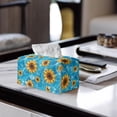 thumbnail image 2 of ZUXONGSY Sunflower Tissue Box Covers Modern PU Leather Tissue Box Holder with Snap Button Decorative Tissue Organizer Easy to Clean Tissue Cover Home Accessories Decoration, 2 of 7