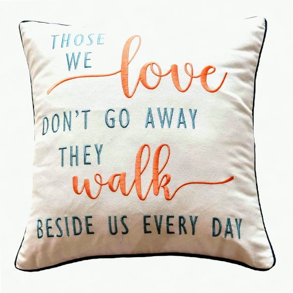 Comforting Memories Sympathy Throw Pillow Cover - Memorial Condolence Gift for Loss of Loved One - 18 x 18 Inches Cover Only - Remembrance Pillow Cover