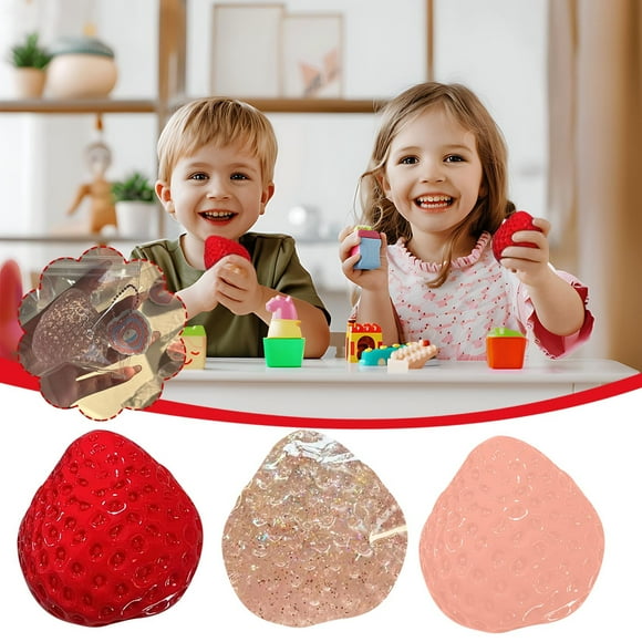 Dianli Stress Relief Slow-Rising Strawberry Toy Kawaii Large Soft Kneading Putty Slime Sensory Squeeze Decompression ASMR Desk Relaxation Gift for Kids Teens Sensory Squishy